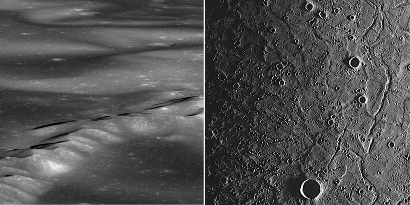 Mercury and the Moon: Spectacular Landscapes