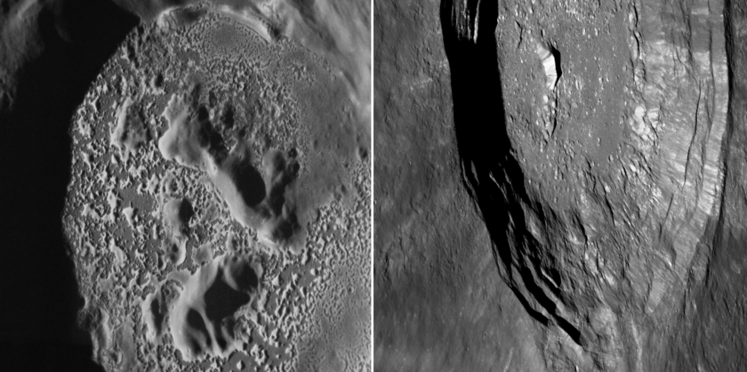 Mercury and the Moon: Craters