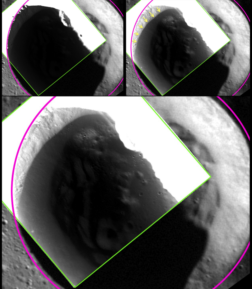 Shadows within shadows: Dark material on the floor of a crater in Mercury's high north