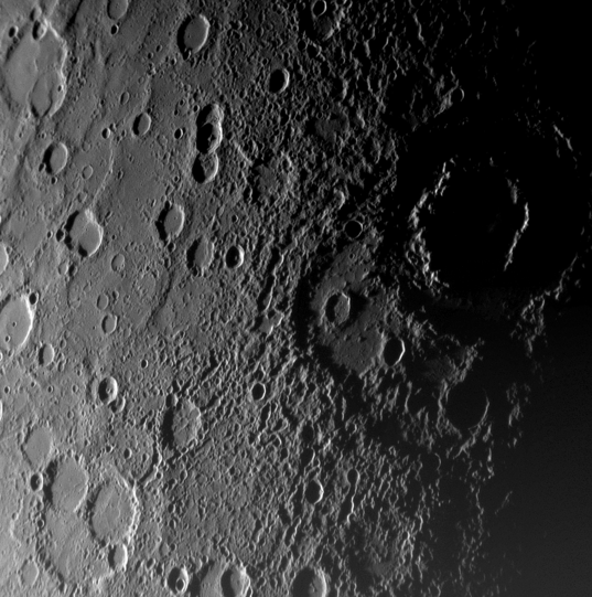 Vivaldi crater and environs from MESSENGER