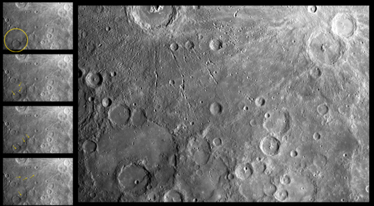 Complex cratering relationships on Mercury