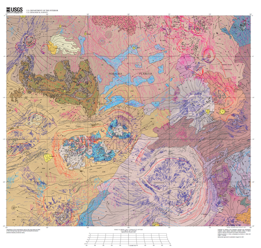 Map of the Diana Chasma Quadrangle of Venus