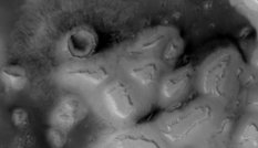 Aproned mesas in Deuteronilus Mensae, Mars (3D)