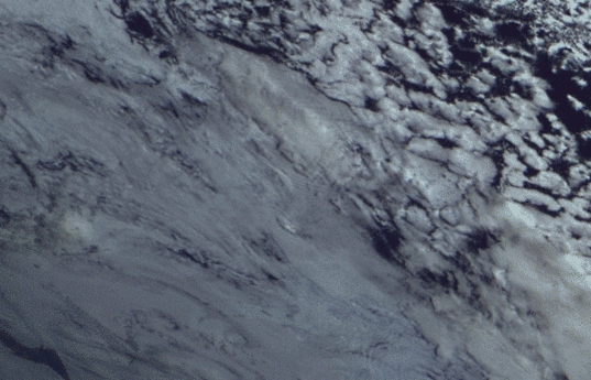 Clouds over the Prince Edward Islands viewed by Elektro-L