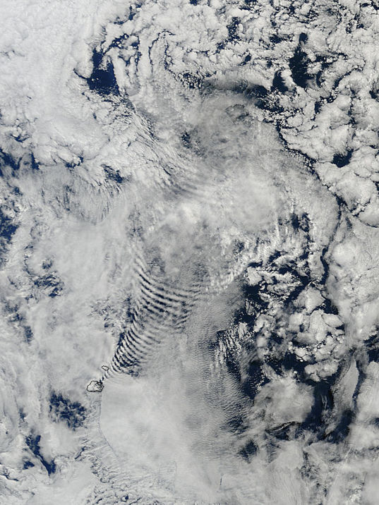 Cloud ripples from MODIS Terra