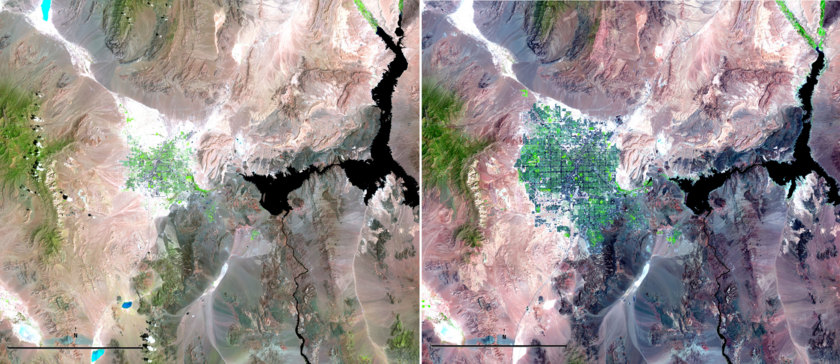 The growth of Las Vegas