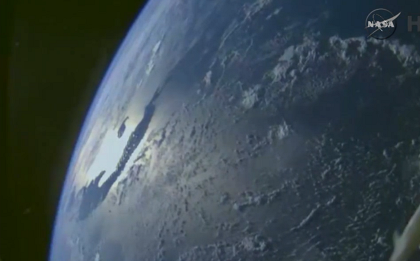 View of Earth out of Orion's window