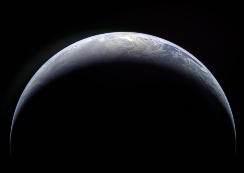 Earth from rosetta crescent