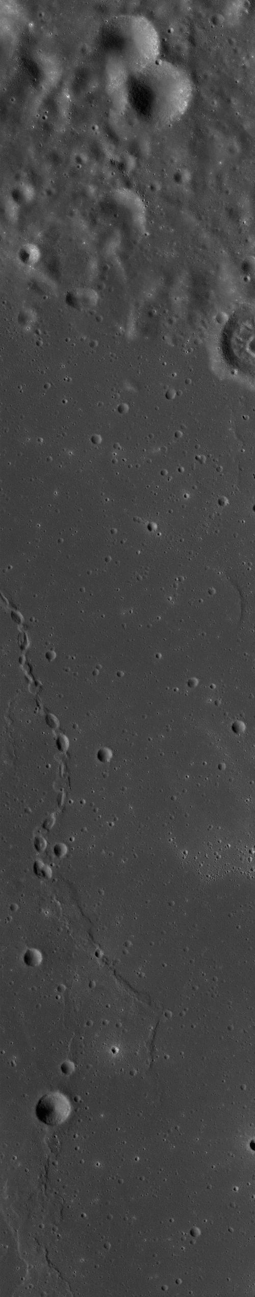 Chandrayaan-1 TMC image of a lunar crater chain