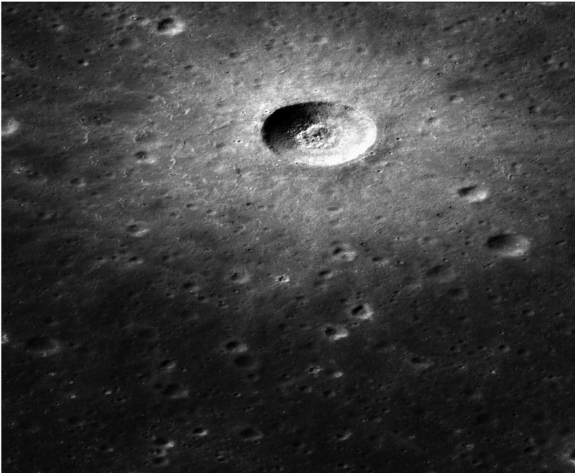 Bright Unnamed Crater in Sinus Iridum