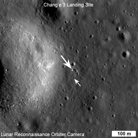 Chang'e 3 and Yutu seen from orbit