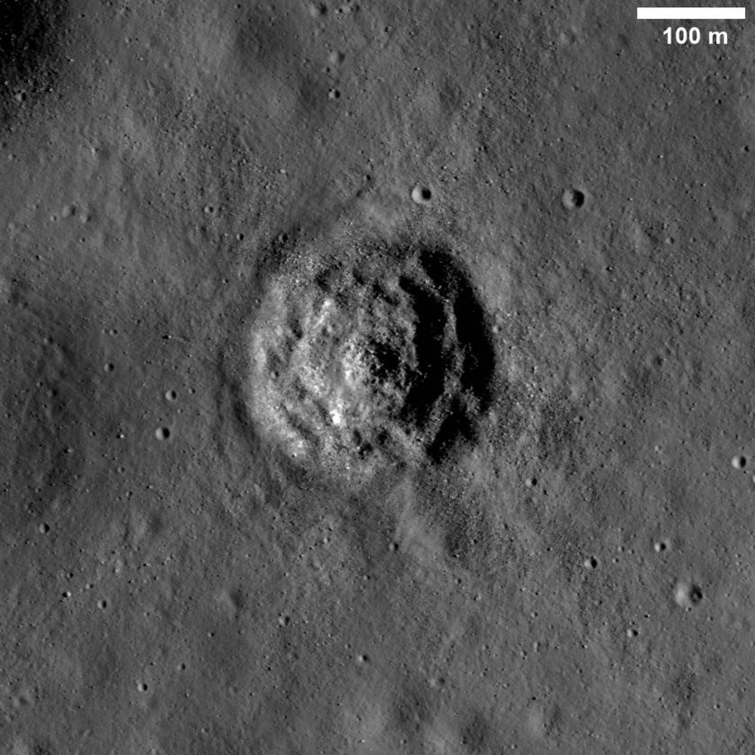 Terraced crater on the Moon