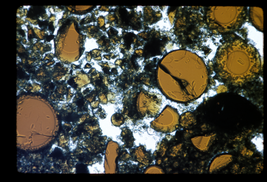 Pyroclastic glasses in lunar sample