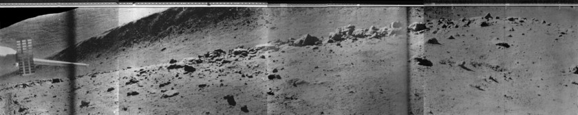 Lunokhod 2 panorama of the Fossa Recta