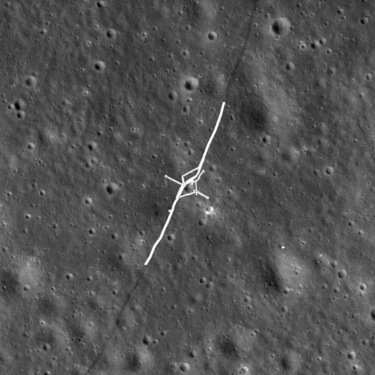 Lunokhod 2 tracks and panorama locations