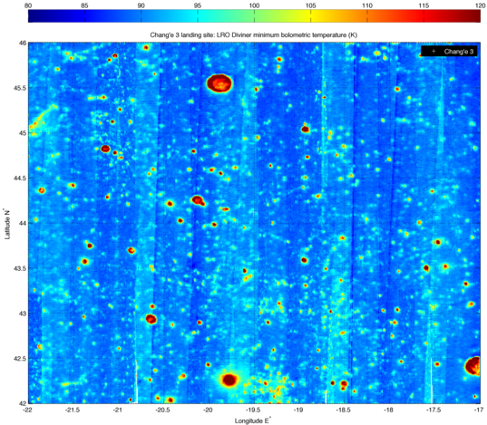 Minimum bolometric temperature observed at the Chang’e 3 landing site