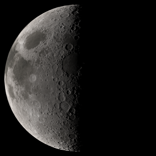 Simulated view of the Moon using Kaguya topographic data