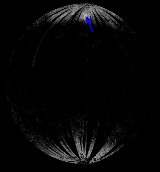 Water feature on the Moon as seen by M3