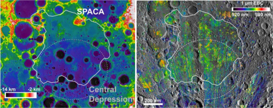 Compositional anomaly in the South Pole-Aitken Basin