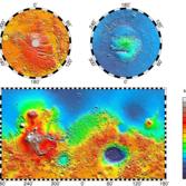 Mars Orbiter Laser Altimeter (MOLA) map of Mars