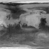 Mars Global Surveyor TES albedo map of Mars (2000)