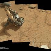 Curiosity's APXS pressed against John Klein, sol 168