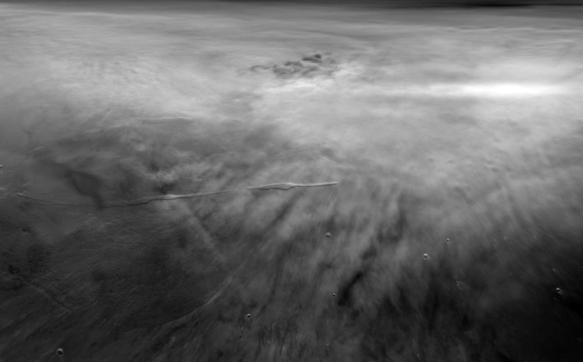 Cloudy Martian Mountaintop