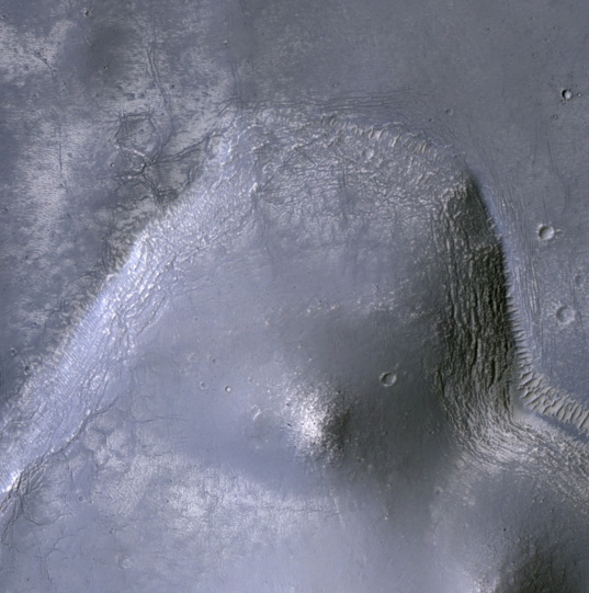 Center of an odd crater in Terra Sabaea