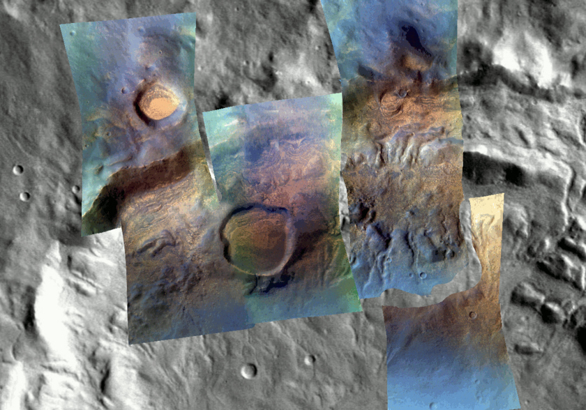 CRISM Reveals the Minerals of Lampland Crater - Visible Light 