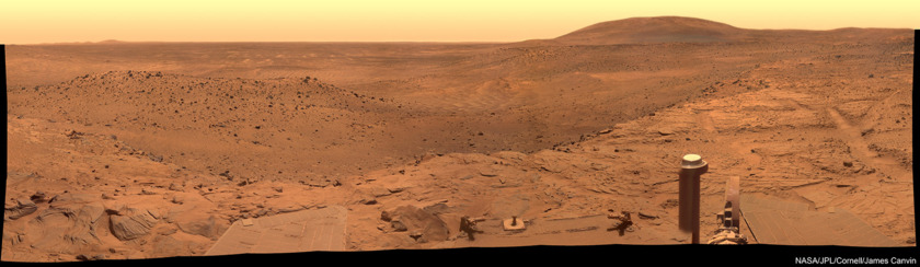 West Valley panorama, Spirit sol 1,366-1,369