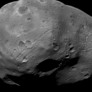 Phobos' south pole from Mars Express