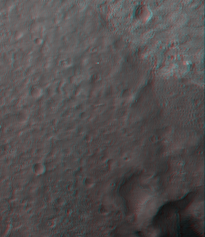 3D view of Curiosity's landing site from HiRISE