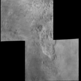 Mariner 6 view of chaos terrain on Mars