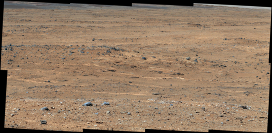 View down to Darwin from Panorama Point, Curiosity sol 387