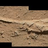 Close-up of Ridge in Rock Outcrop at Curiosity's 'Waypoint 1' 