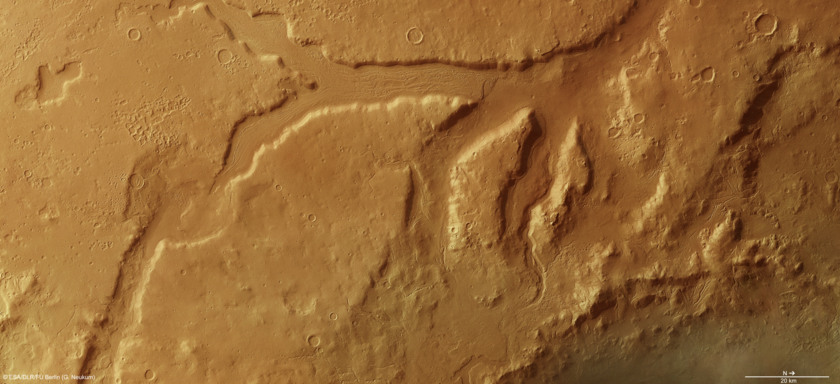 Channels and glaciers of Ismeniae Fossae, Mars