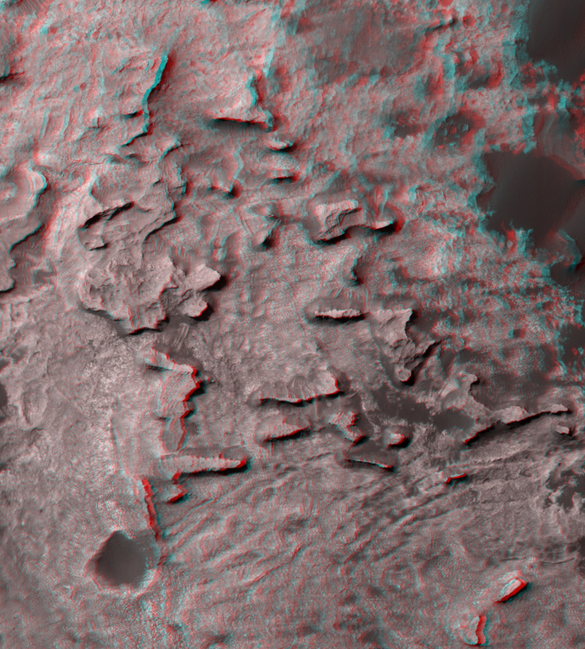3d view of the Murray Buttes, Gale crater, Mars (zoom)