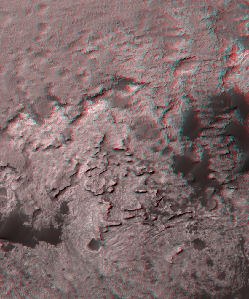 3d view of the Murray Buttes, Gale crater, Mars (wide)
