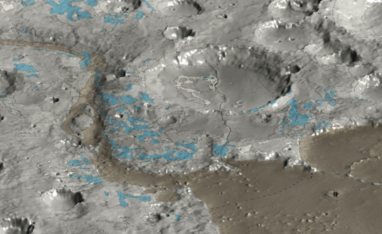 Clay-rich exposures near Mawrth vallis, Mars