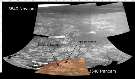 Opportunity's front view, sol 3556