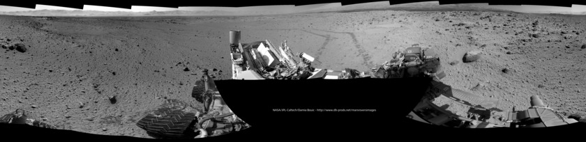 Curiosity Navcam view back toward Kylie, Violet, and Moonlight valleys, sol 560