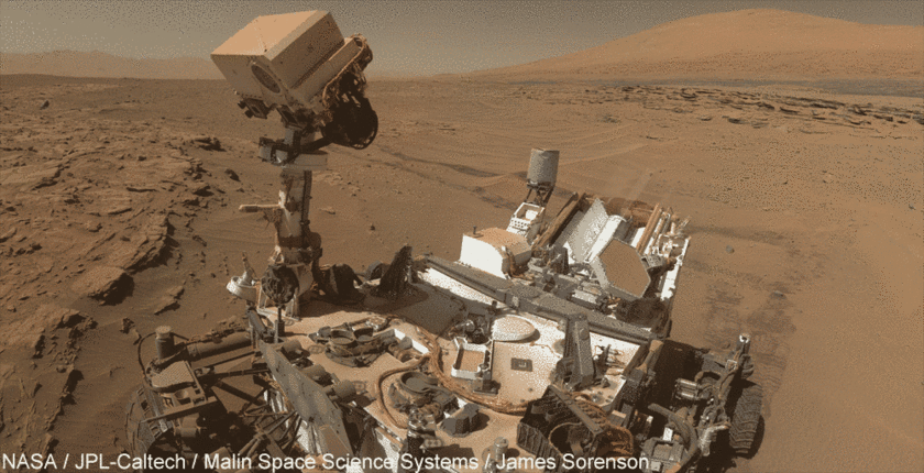 Curiosity sol 613 self-portrait animation