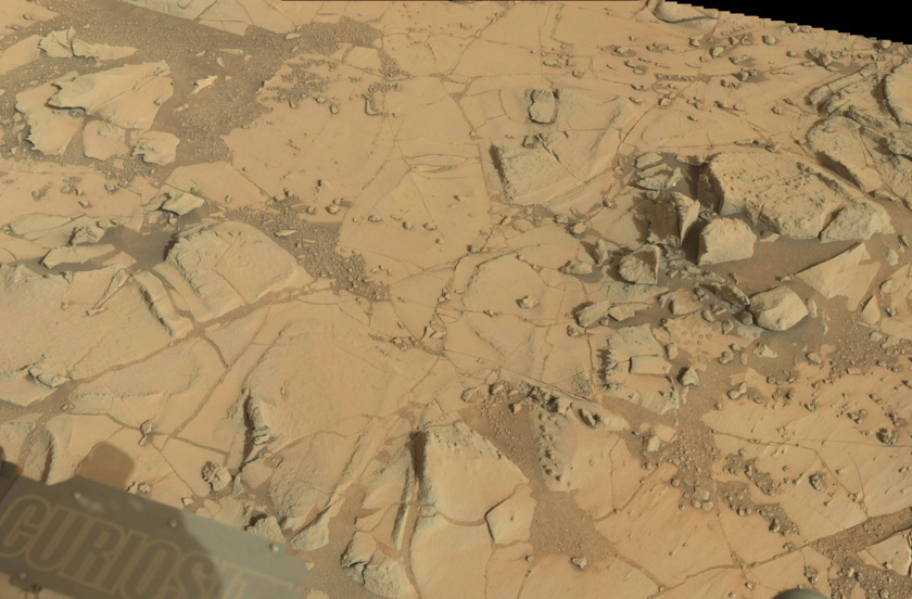 Area around the Mojave drill site before Curiosity drill activities, sol 864