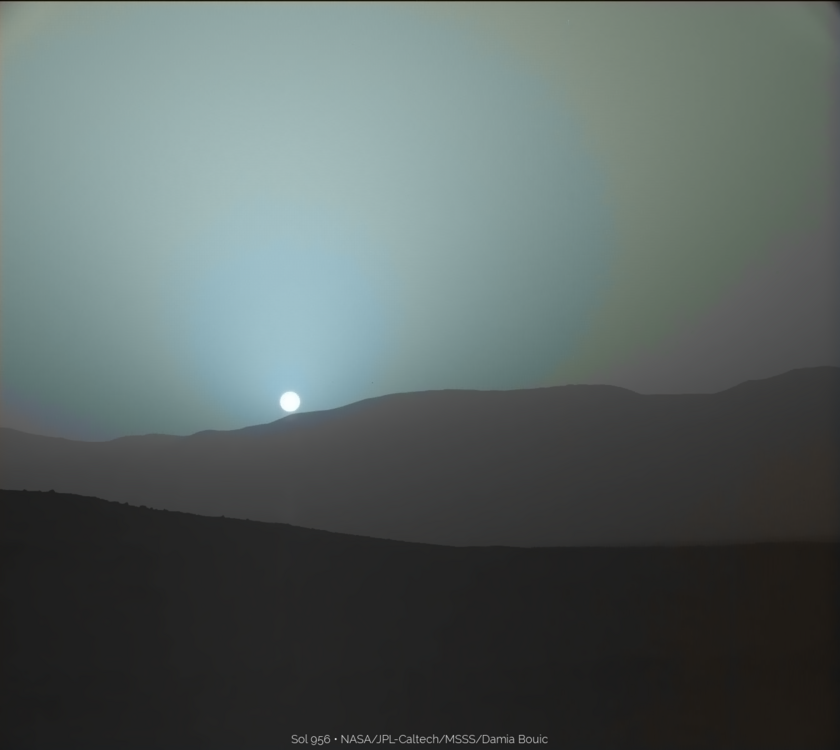 Sunset on Mars, Curiosity sol 956