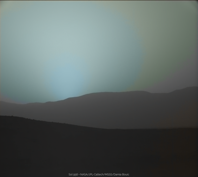 Sunset on Mars, Curiosity sol 956