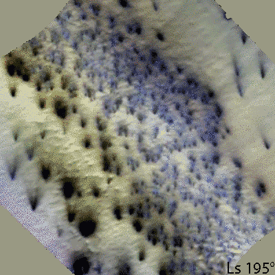 Changes at Mars' south pole
