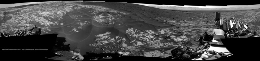 Navcam panorama, Curiosity sol 1174: High Dune
