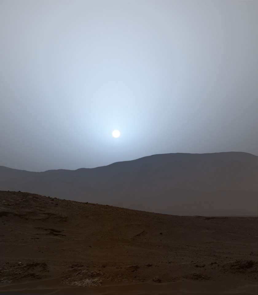 Curiosity sunset on sol 956
