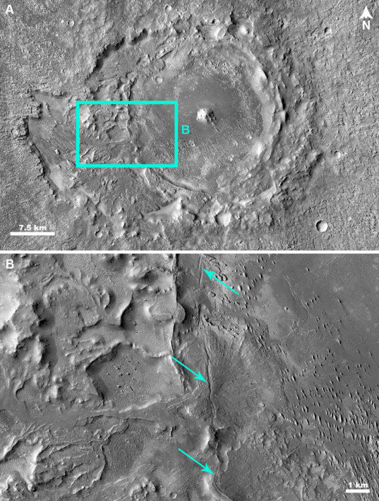 Faults in Gunjur Crater