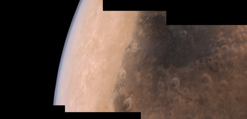 Syrtis Major and the Martian limb from Mars Orbiter Mission